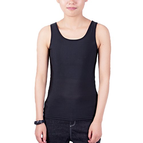 BaronHong Tomboy Chest Binder Solid Color Weste Sommer Cool Tank Top (schwarz, L) von BaronHong