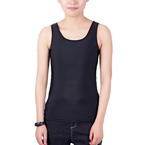 BaronHong Tomboy Chest Binder Solid Color Weste Sommer Cool Tank Top (schwarz, M) von BaronHong