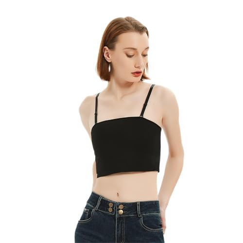 BaronHong Tomboy Chest Binder ohne Verschlüsse Maskulines trägerloses Top(schwarz,S) von BaronHong