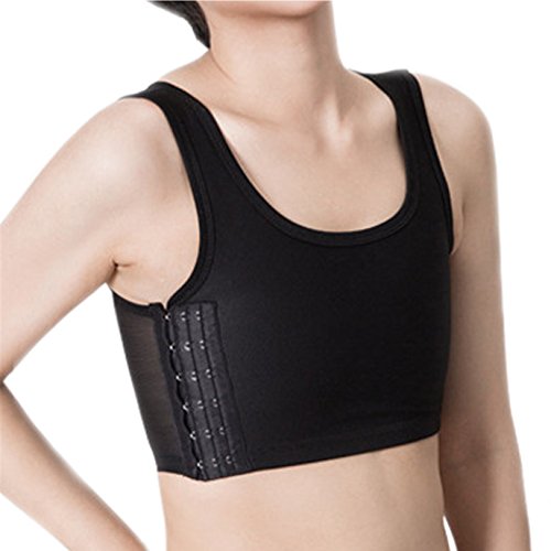 BaronHong Tribade gut aussehendes-T Tomboy Korsett, Kurze atmungsaktive EIS-Seidenfaser-Weste ohne Bindungen(Weiss,S) von BaronHong
