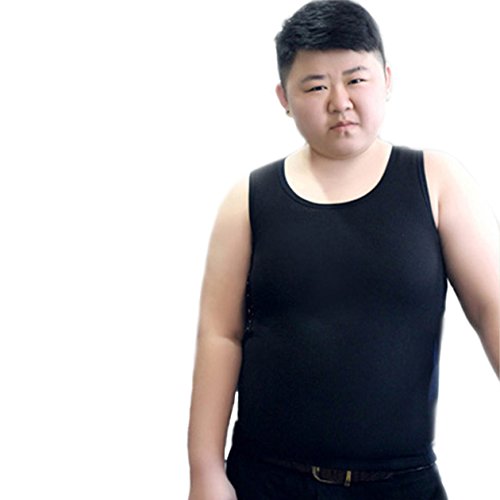 BaronHong Warm Velvet Unterwäsche Long Tank Top Brustbinder für Tomboy Trans Lesbian (schwarz, 4XL) von BaronHong