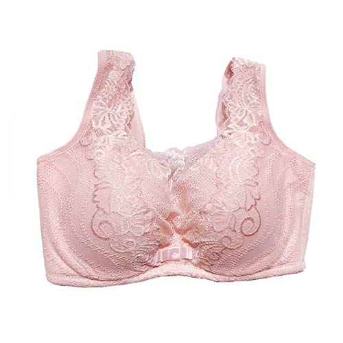 BaronHong Wireless-BH für künstliche Brüste Brust-Crossdresser-Mastektomie aus Silikon; Breiter Schultergurt (pink, 85B) von BaronHong