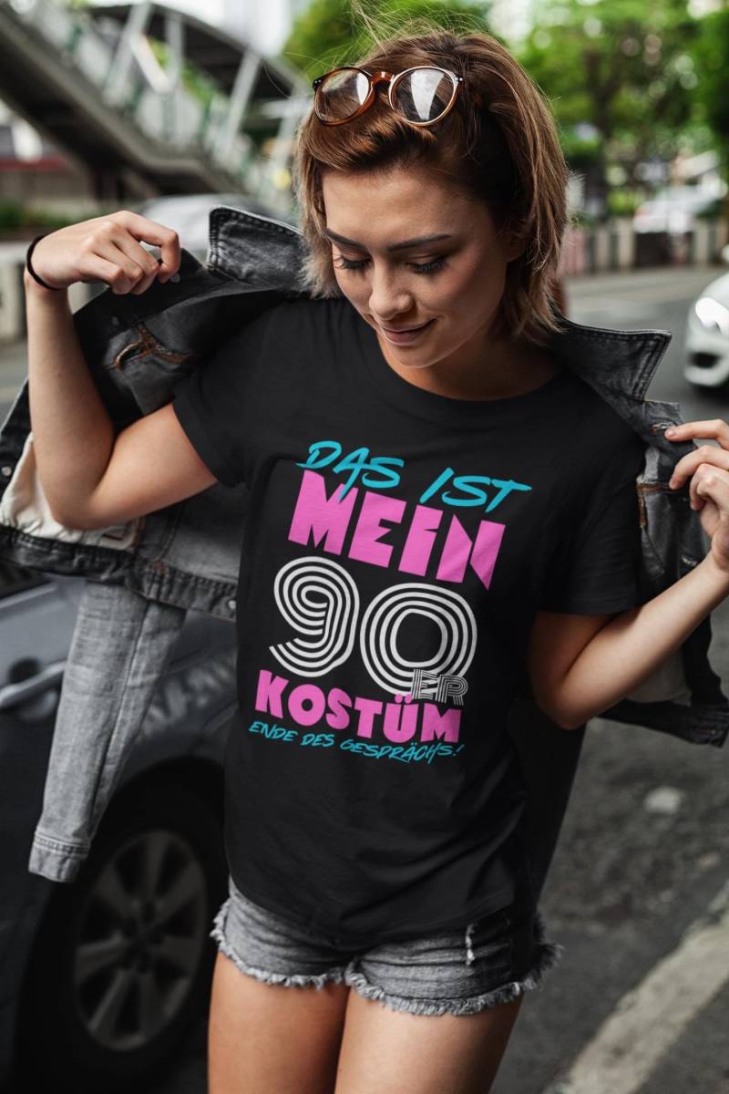 Lustiges 90Er Kostüm Ende Des Gesprächs Design Frauen T-Shirt von BaronKnausWK
