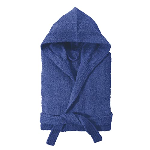 Baroni Home Bademantel aus Frottee mit Kapuze, Bademantel für Damen und Herren 100% Baumwolle, saugfähig und komfortabel, hellblau, XXL von Baroni Home