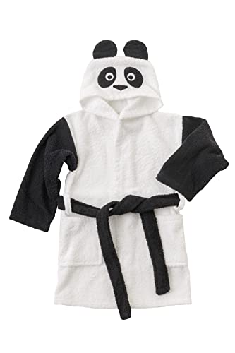 Baroni Home Bademantel für Jungen und Mädchen mit Kapuze, 100% Baumwolle, mit Taschen, Panda, 2-4 Jahre von Baroni Home