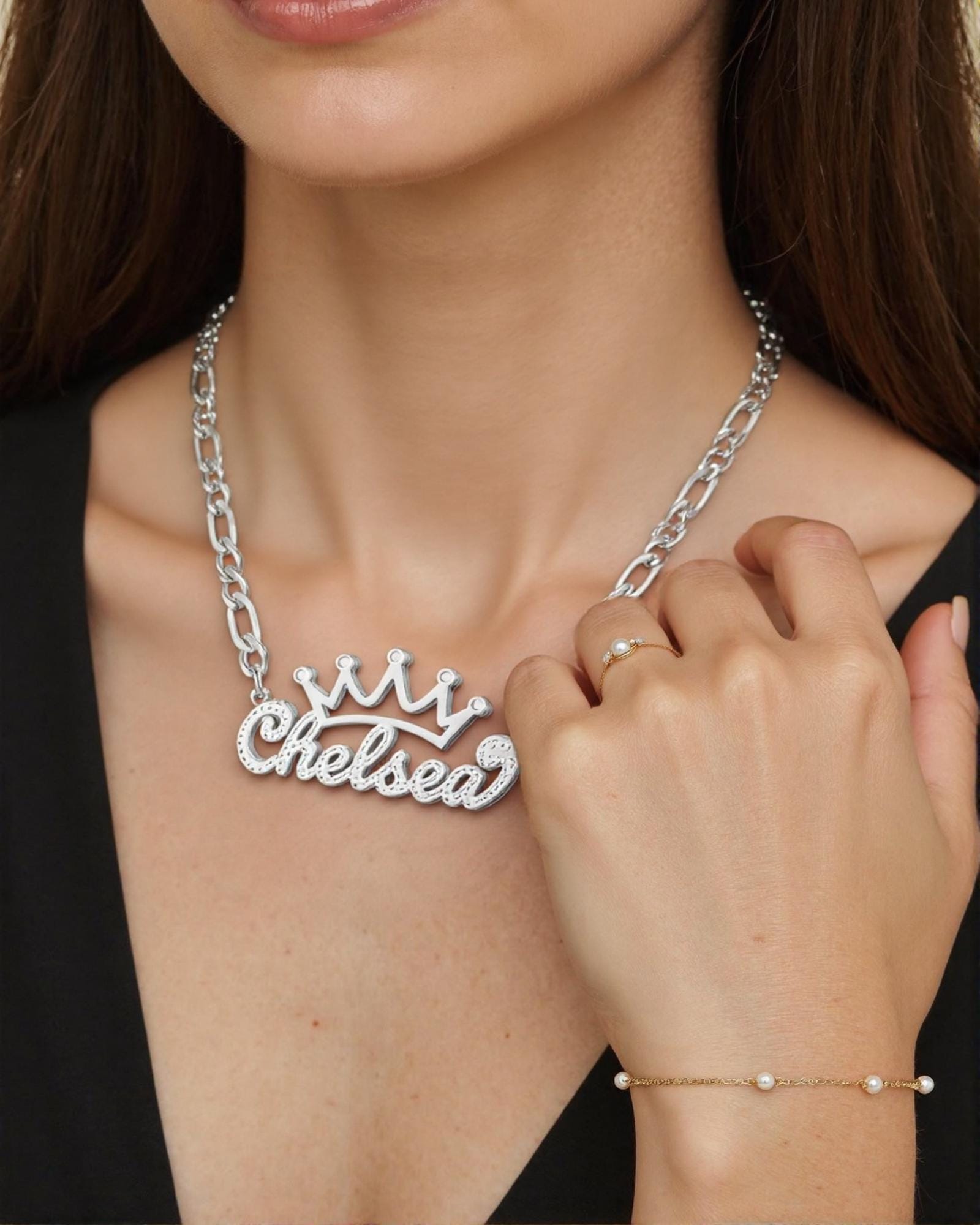 Customized Name Necklace, Gift For Mom, Best Friend, Sister, Birthday Gift, Personalized Necklace With Crown Customized Name Necklace, Gift For Mom, Best Friend, Sister, Birthday Gift, Personalized Necklace With Crown von BaronshopStudio