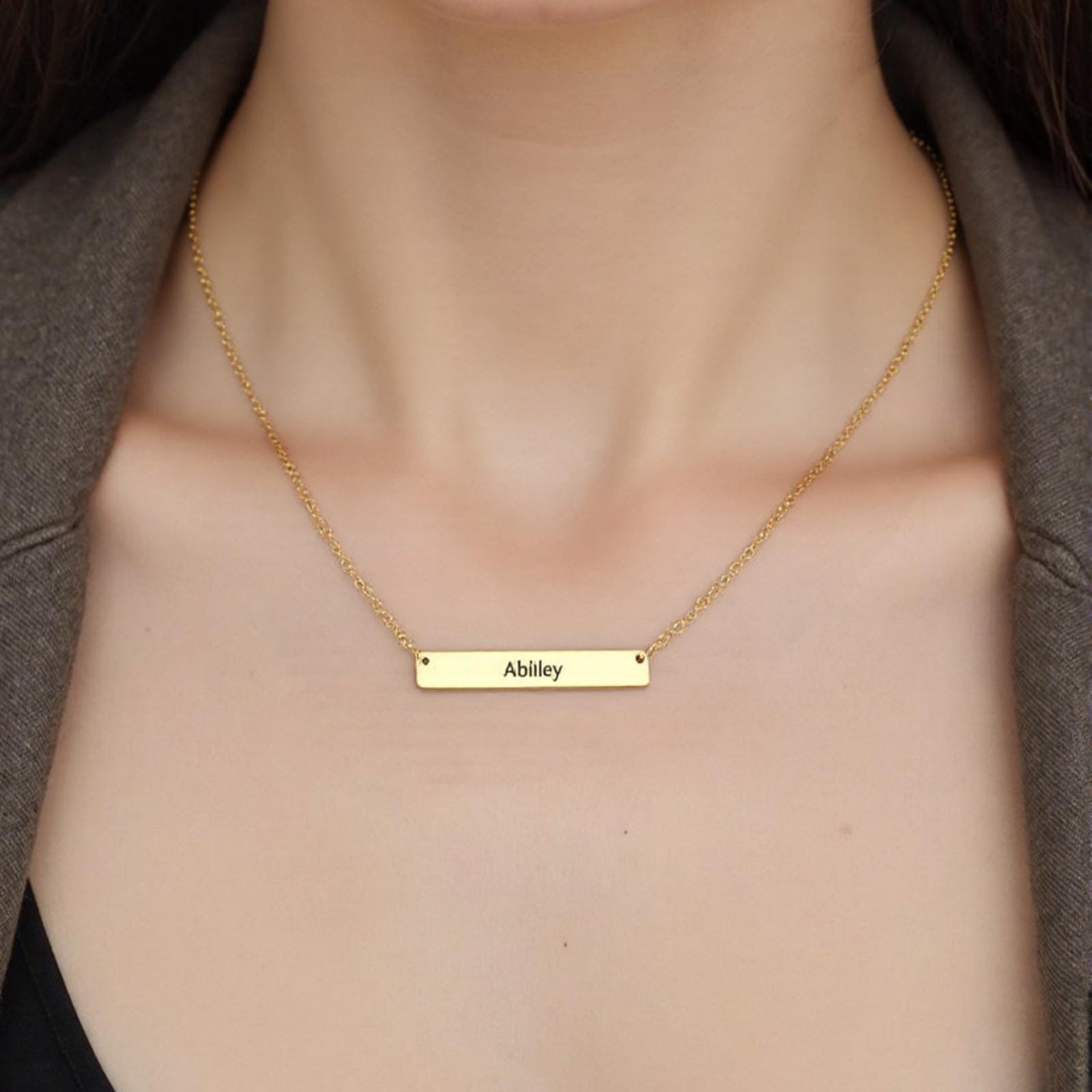 Personalized Minimalist Bar Name Necklace, Graduation Gift For Her, Jewelry, Engraved Necklace, Gold Necklaces Women Personalized Minimalist Bar Name Necklace, Graduation Gift For Her, Jewelry, Engraved Necklace, Gold Necklaces Women von BaronshopStudio