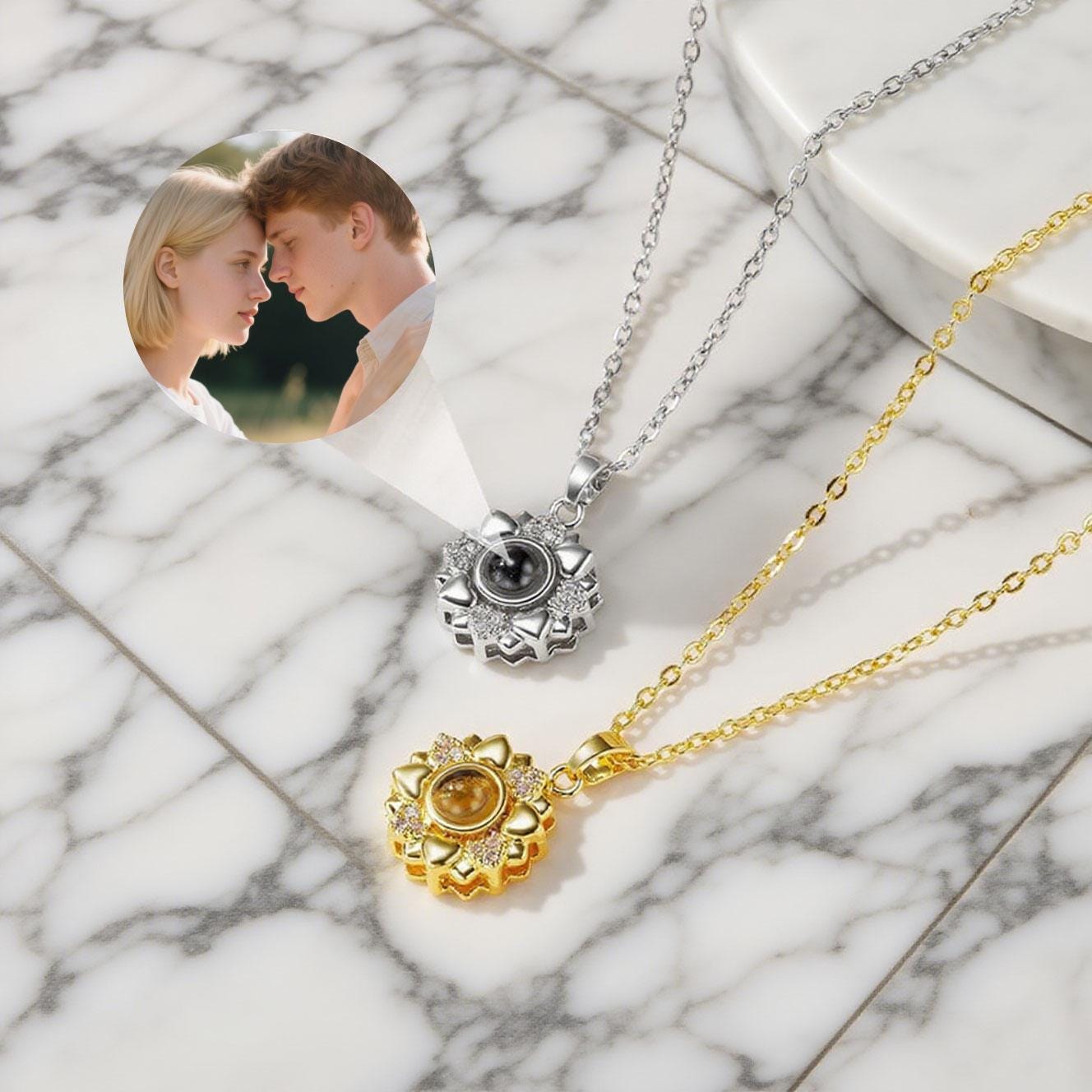 Photo Projection Necklace, Custom Jewelry Personalized Couples Jewelry, Gift For Her Photo Projection Necklace, Custom Jewelry Personalized Couples Jewelry, Gift For Her von BaronshopStudio