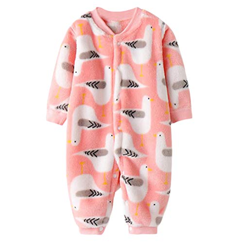 Barrageon Baby Strampler 0-2T Neugeborene Footed Overall Säugling Jumpsuit Kleinkind Spielanzug Nachthemd Unisex Junge Mädchen (Rosa-59) von Barrageon