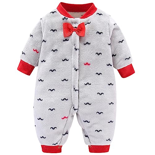 Barrageon Baby Strampler 0-2T Neugeborene Jumpsuit Säugling OverallKleinkind Spielanzug Footed Nachthemd Unisex Junge Mädchen (Grau-80) von Barrageon