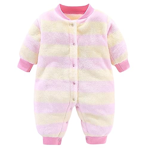 Barrageon Baby Strampler 0-2T Säugling Spielanzug Neugeborene Jumpsuit Schlafanzug Footed Kleinkind Overall Unisex Junge Mädchen (Rosa-59) von Barrageon