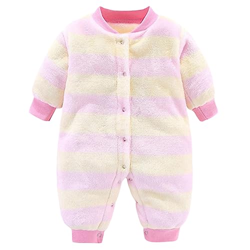 Barrageon Baby Strampler 0-2T Säugling Spielanzug Neugeborene Jumpsuit Schlafanzug Footed Kleinkind Overall Unisex Junge Mädchen (Rosa-73) von Barrageon