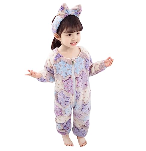 Barrageon Baby Strampler 1-8T Säugling Overall Footed Neugeborene Jumpsuit Pyjama Kleinkind Spielanzug Unisex Junge Mädchen (Violett-100) von Barrageon