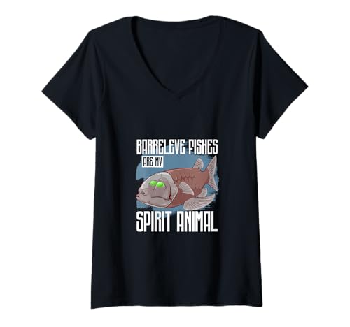 Damen Seelenverwandt mit Barreleye-Fisch T-Shirt mit V-Ausschnitt Damen Seelenverwandt mit Barreleye-Fisch T-Shirt mit V-Ausschnitt von Barreleye-Fisch Designs