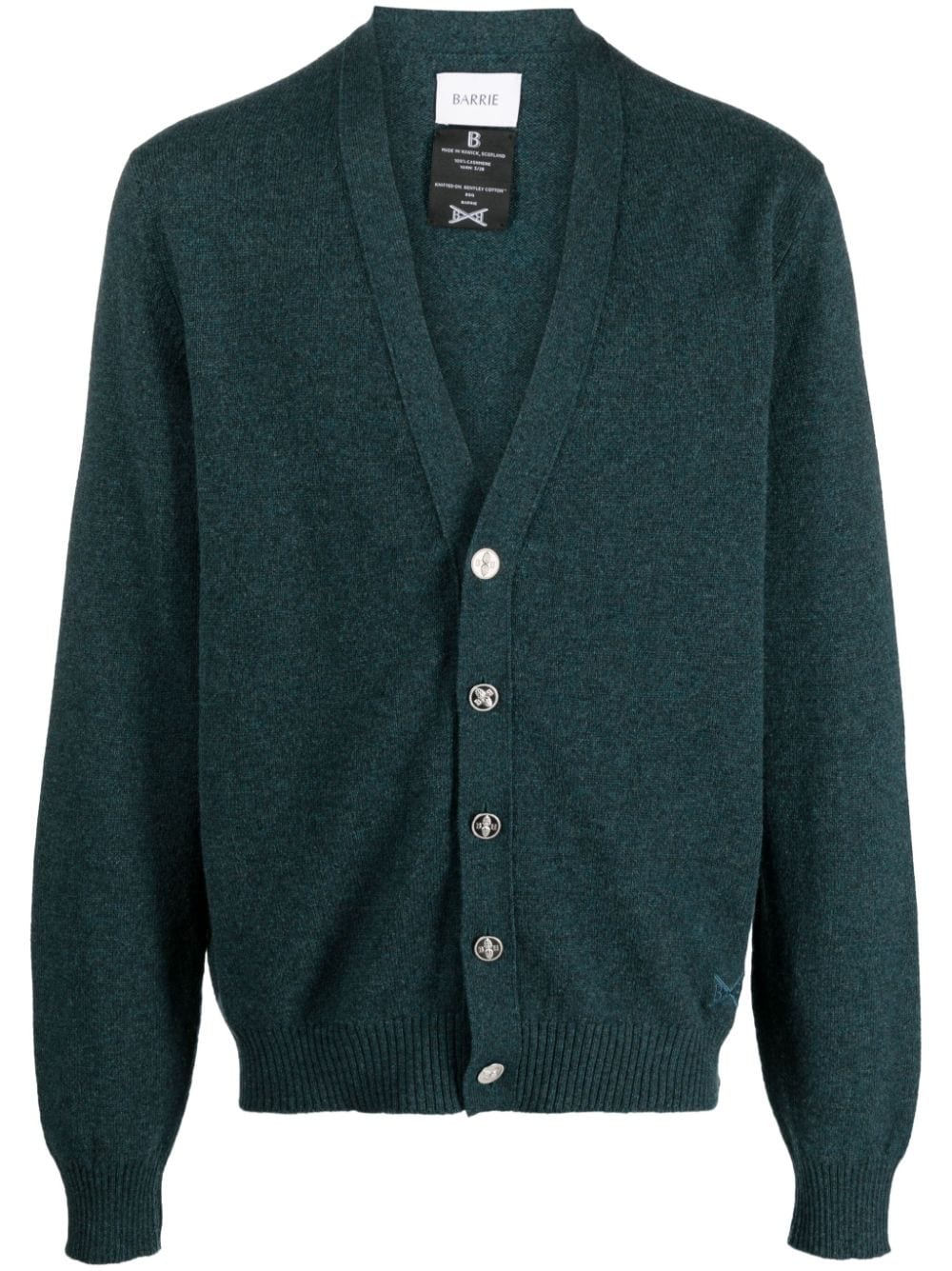 Barrie B Label Cardigan aus Kaschmir - Grün von Barrie