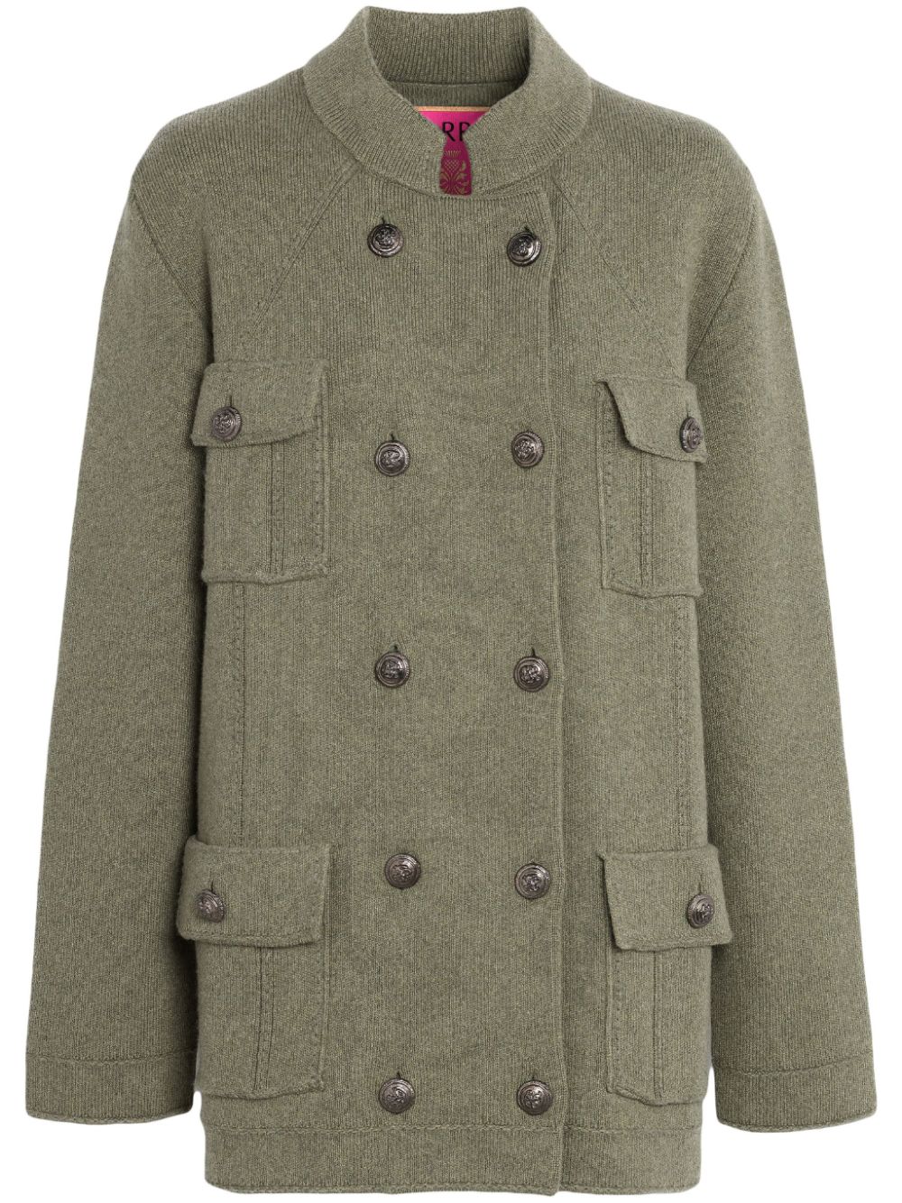 Barrie Cardigan im Military-Stil - Grün von Barrie