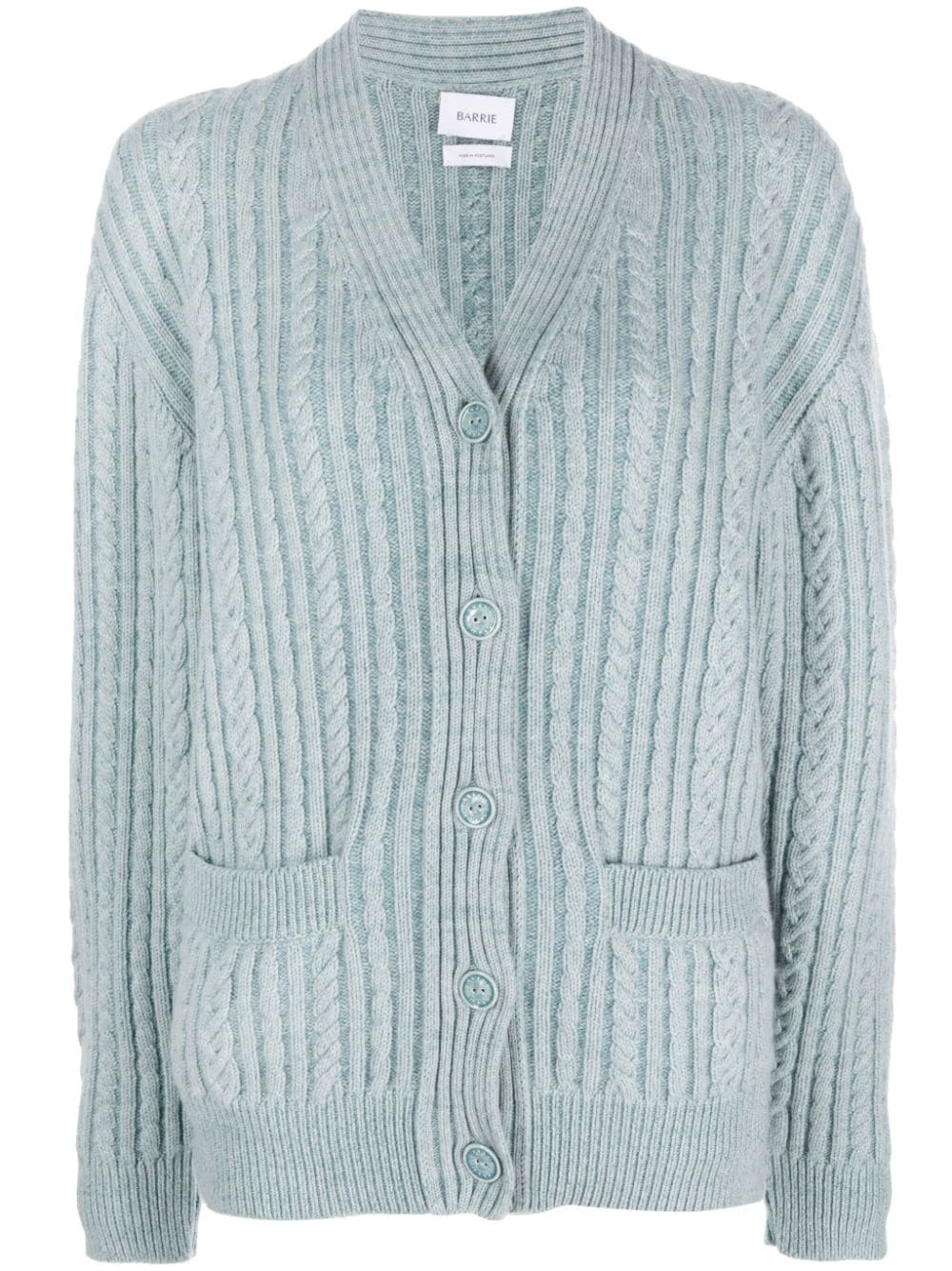 Barrie Cardigan mit Zopfmuster - Blau von Barrie