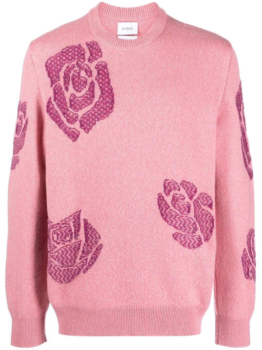 Barrie Kaschmirpullover mit Blumen-Print - Rosa von Barrie