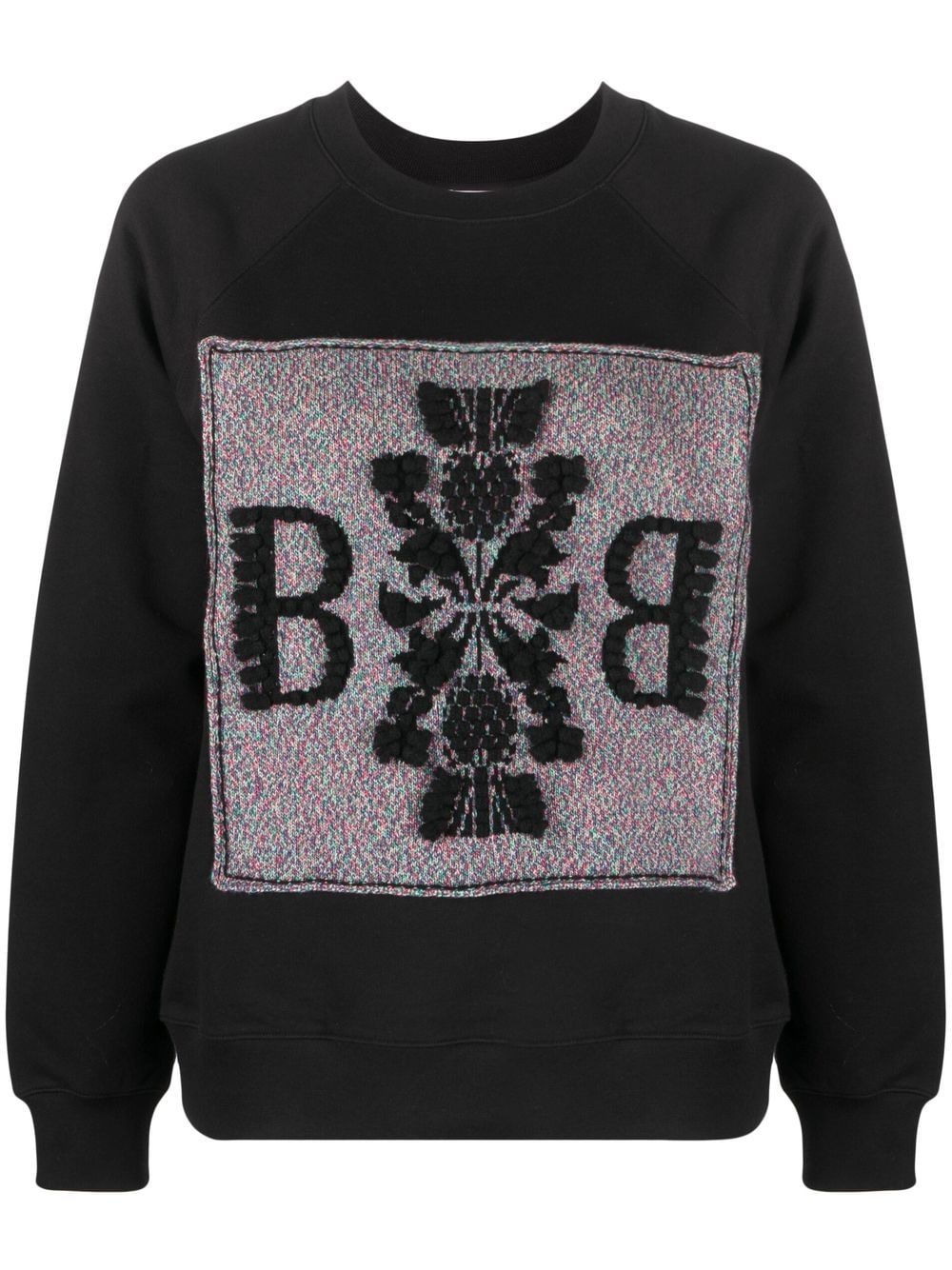 Barrie Sweatshirt mit Logo-Print - Schwarz von Barrie