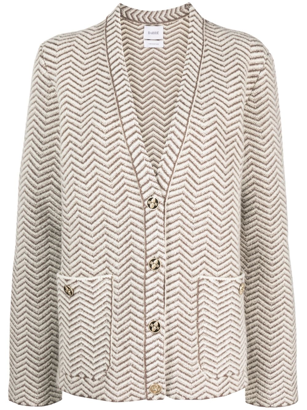 Barrie Cardigan mit Zickzackmuster - Nude von Barrie