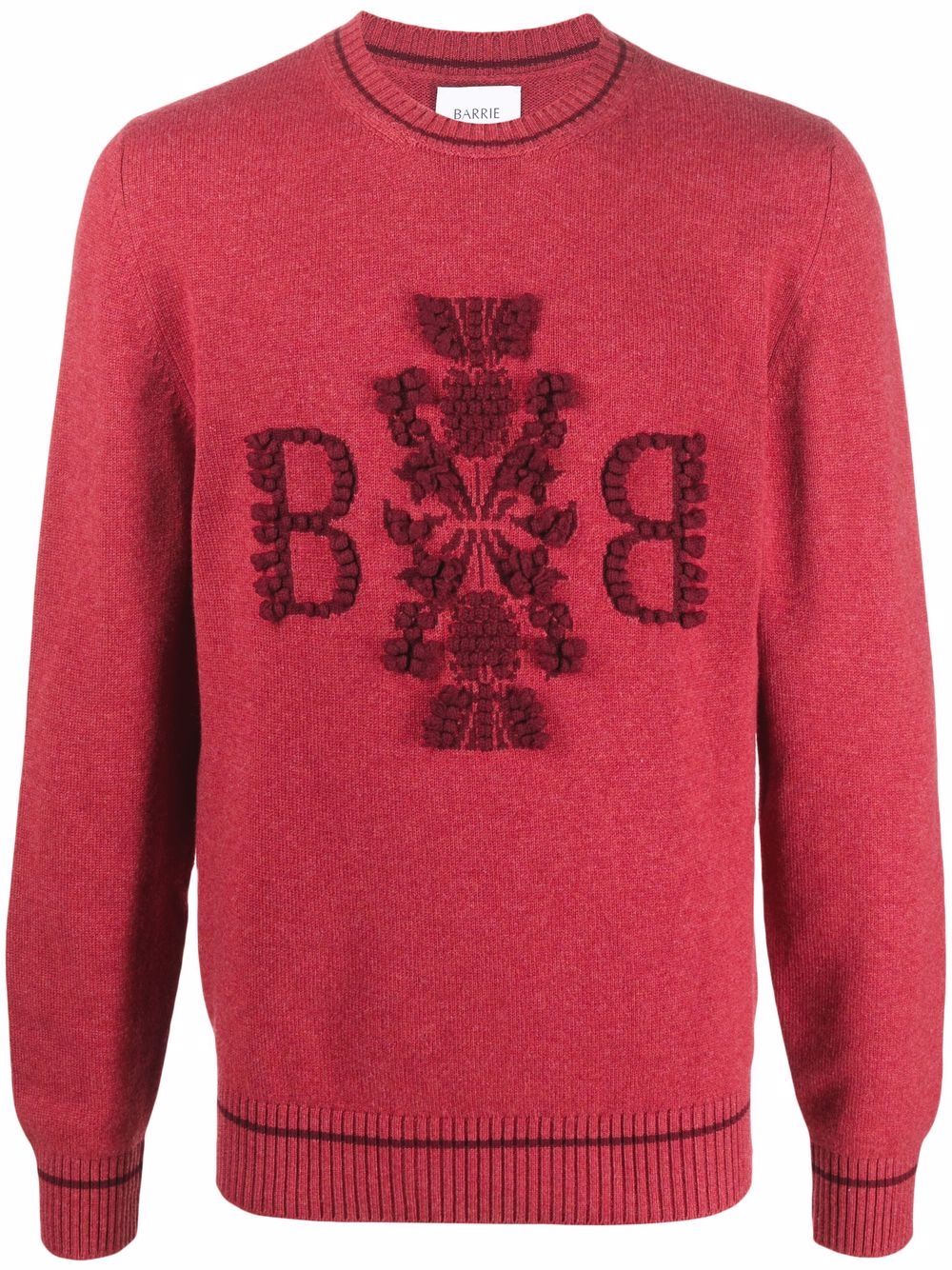 Barrie Kaschmirpullover mit Stickerei - Rot von Barrie