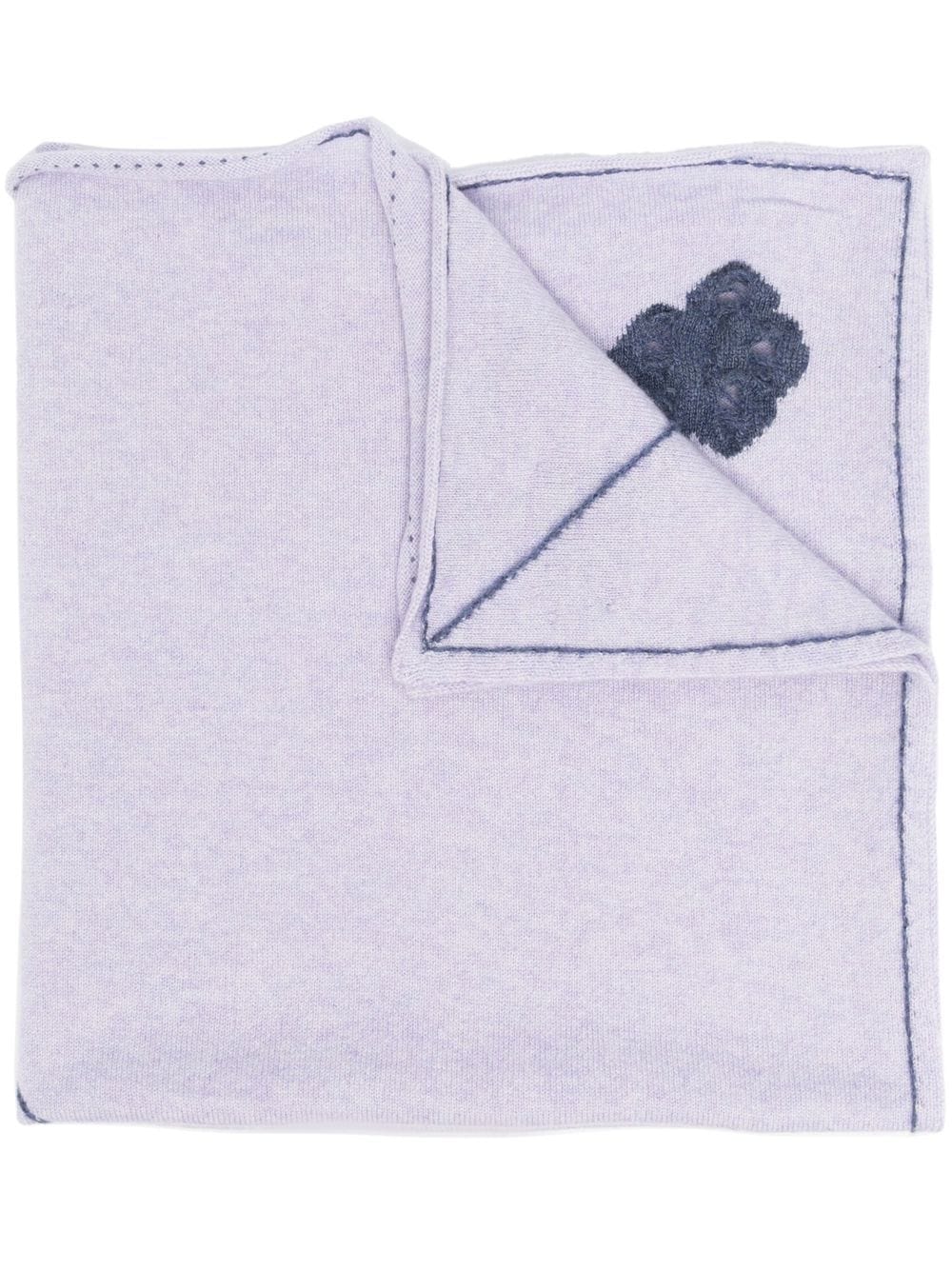 Barrie Kaschmirschal mit Monogramm - Violett von Barrie