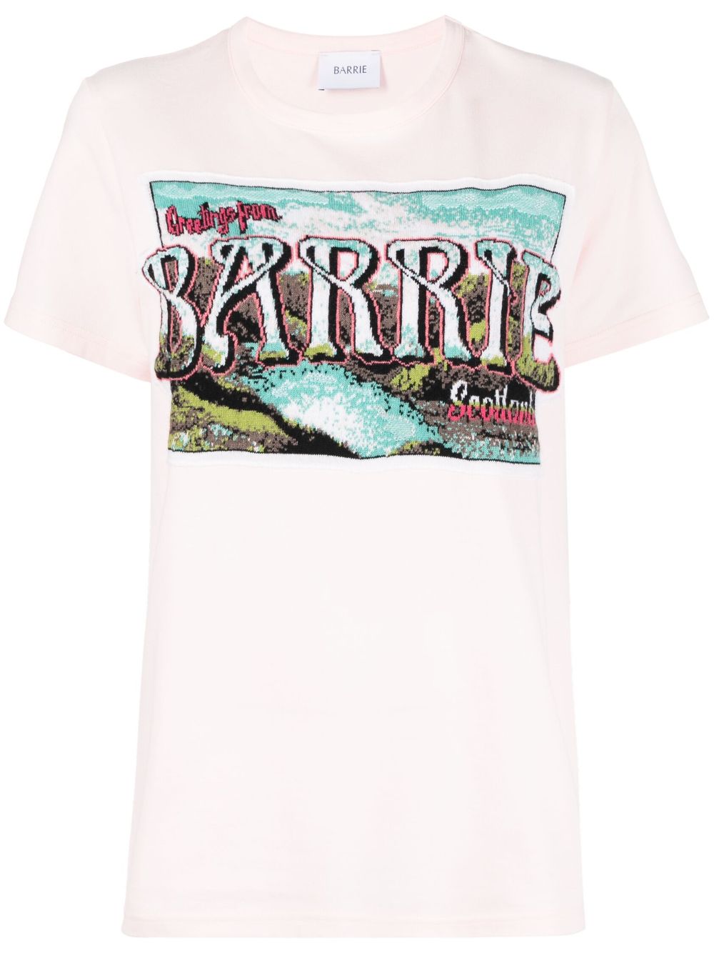 Barrie T-Shirt mit grafischem Print - Rosa von Barrie