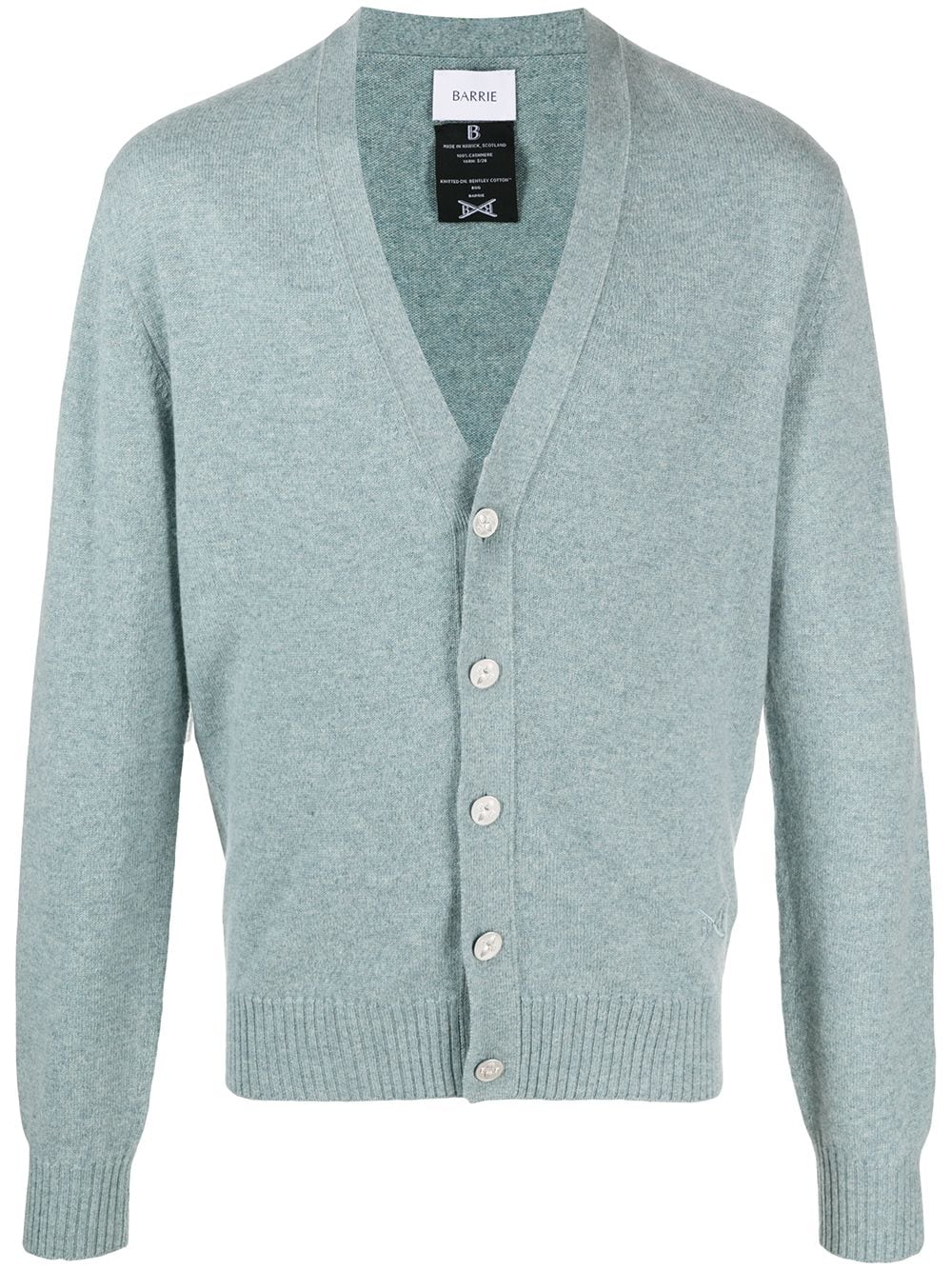 Barrie Kaschmircardigan mit Logo - Blau von Barrie