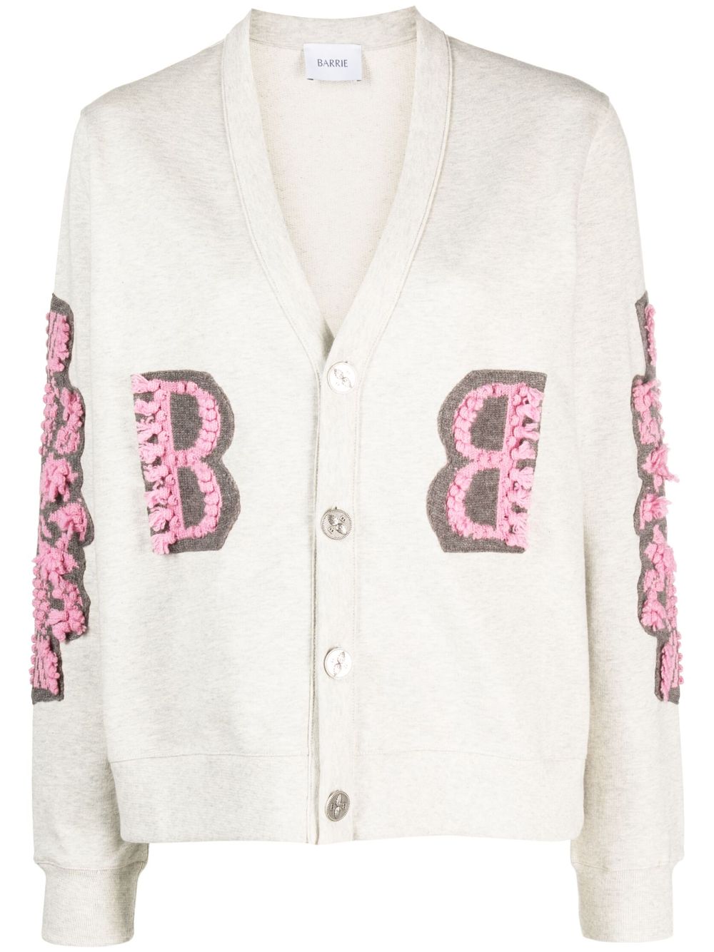 Barrie Kaschmircardigan mit Logo-Stickerei - Nude von Barrie