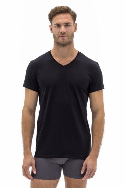 Barrio 13 T-Shirt Herren V-Ausschnitt 3er Pack - Stretch Baumwolle Unterhemd mit Kurzarm Slim Fit von Barrio 13