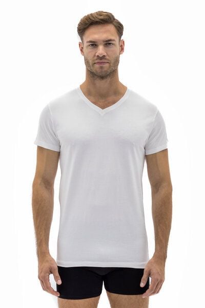 Barrio 13 T-Shirt Herren V-Ausschnitt 3er Pack - Stretch Baumwolle Unterhemd mit Kurzarm Slim Fit von Barrio 13