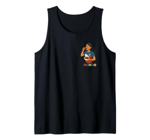 Pinoy Adobo Filipino Food Girl isst Reishuhn im Retro-Look Tank Top von Barrio Flavor Art