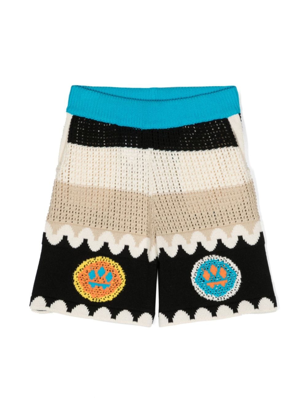 Barrow kids Gehäkelte Shorts in Colour-Block-Optik - Nude von Barrow kids