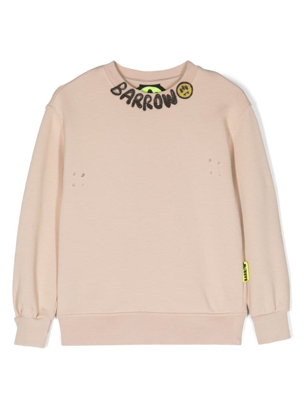 Barrow kids Sweatshirt im Distressed-Look mit Logo-Print - Nude von Barrow kids