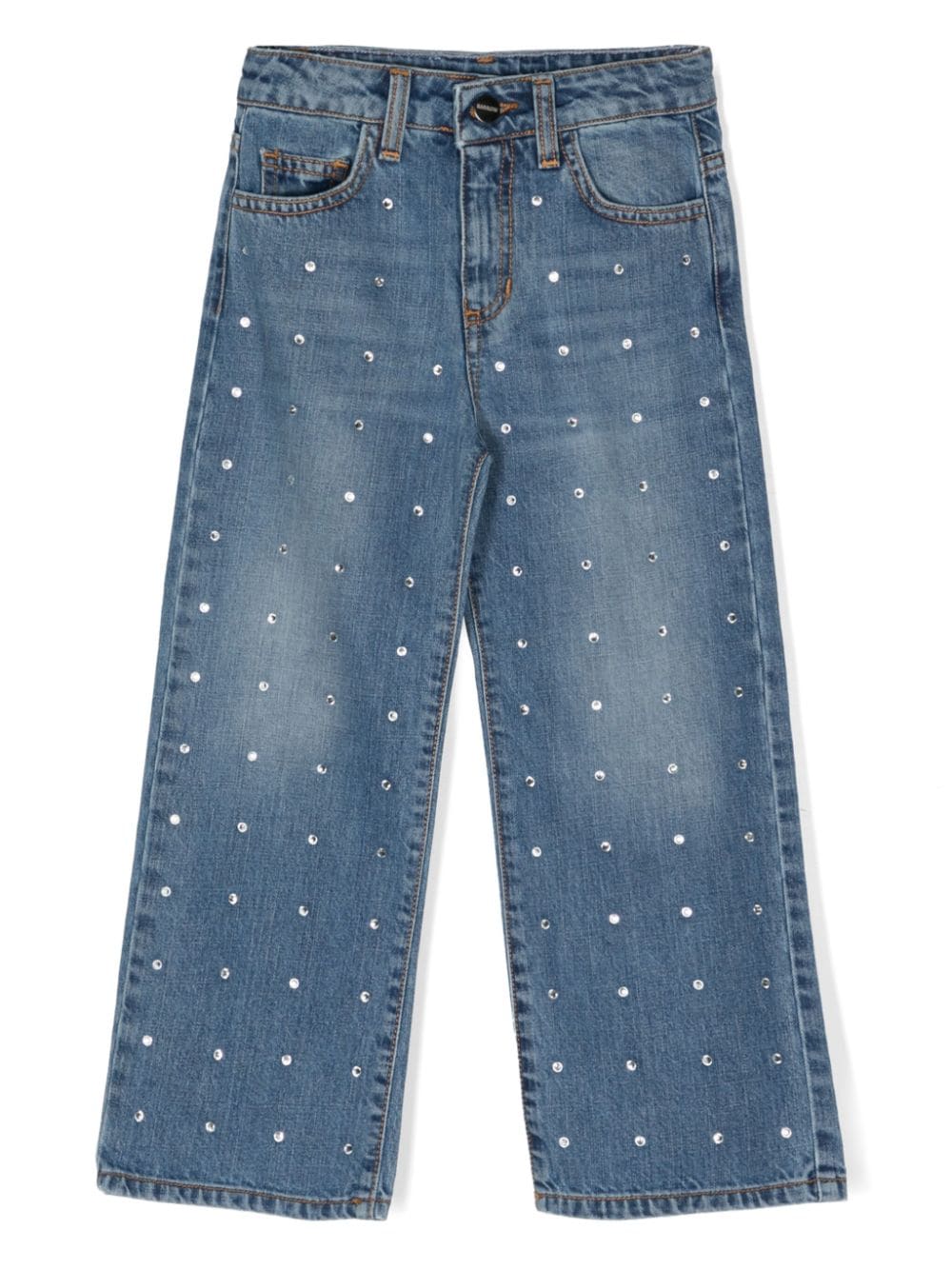 Barrow kids Wide-Leg-Jeans mit Strass - Blau von Barrow kids