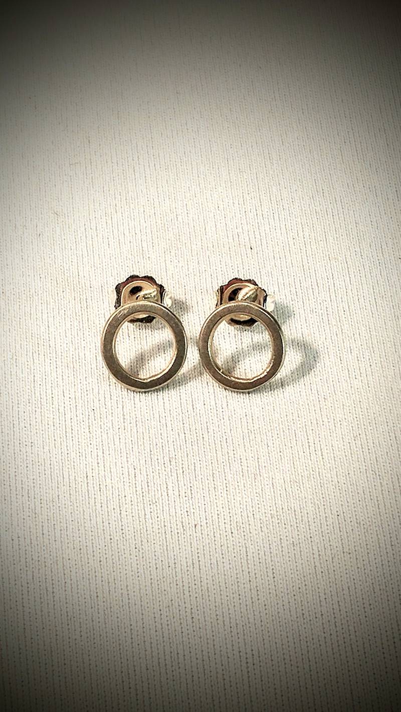 sterling Silber Runde Ohrstecker von BarryGrahamJewelry