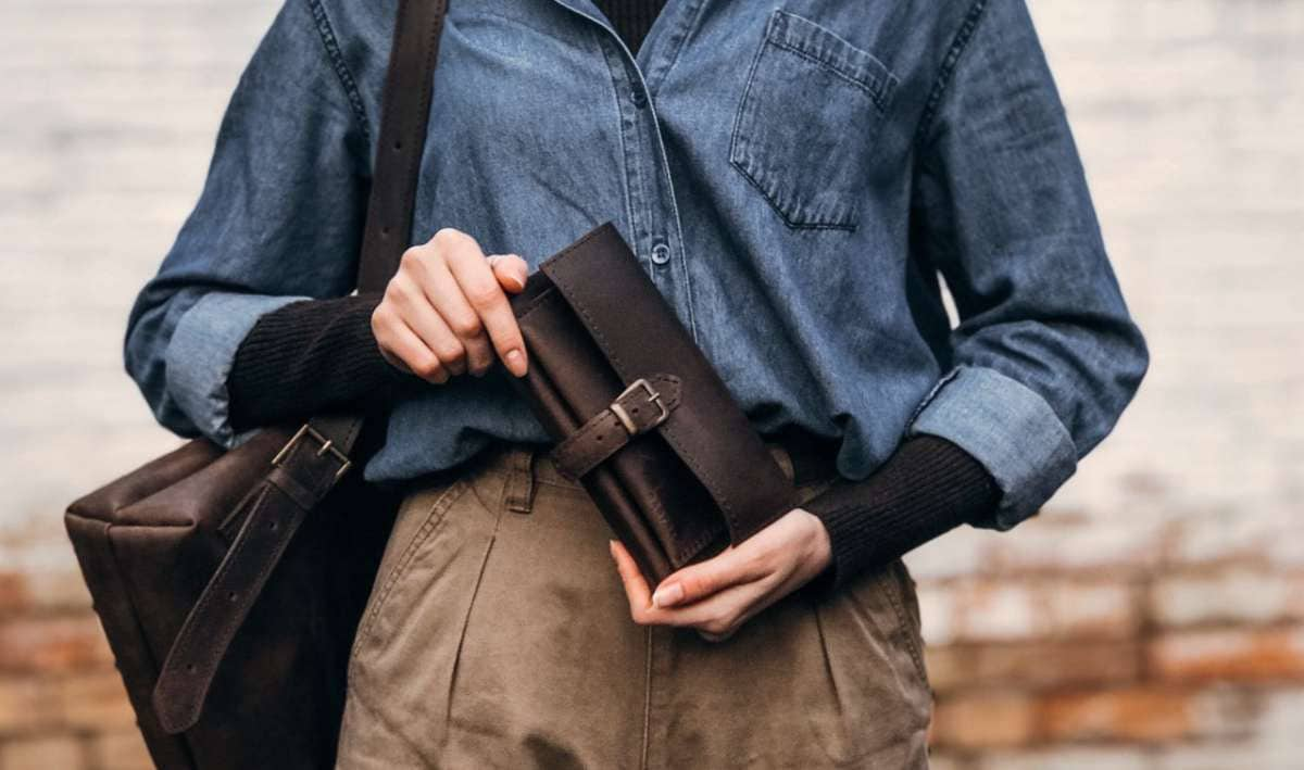 Damen-Leder-Geldbörse. Leder-Clutch-Geldbörse Für Frauen. Personalisierte Leder-Geldbörse. Handy-Geldbörse von BartBag