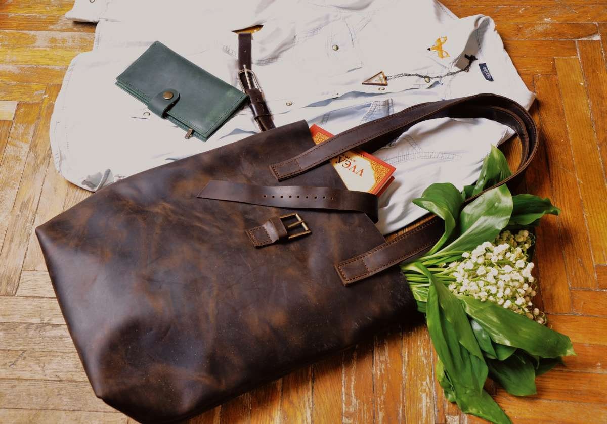 Echtleder-Einkaufstasche, Damen-Leder-Geldbörse, Arbeitstasche Für Damen von BartBag