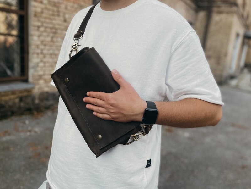 Kleine Umhängetasche, Leder-Gürteltasche, Leder-Schultertasche, Umhängetasche Mit Monogramm von BartBag