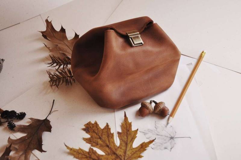 Leder-Make-Up-Taschen-Organizer, Make-Up-Tasche, Leder-Dopp-Kit, Bachelorette-Taschen von BartBag