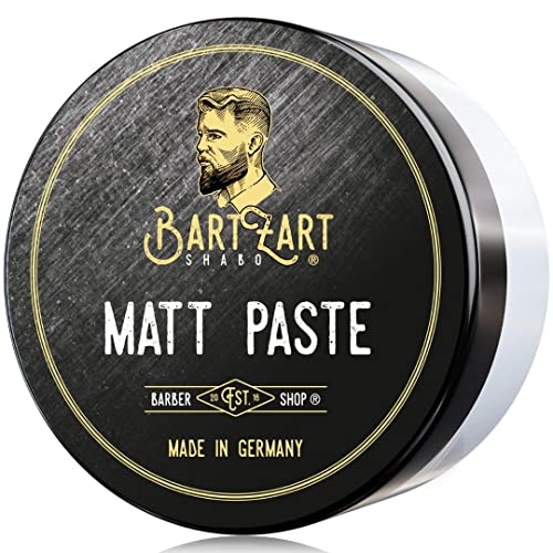 BartZart Matt Paste I 100ml Haarwachs matt für Männer I Matte Pomade für einen natürlichen Look I Hair Wax I Haarstyling Produkte direkt vom Barbier von BartZart Shabo