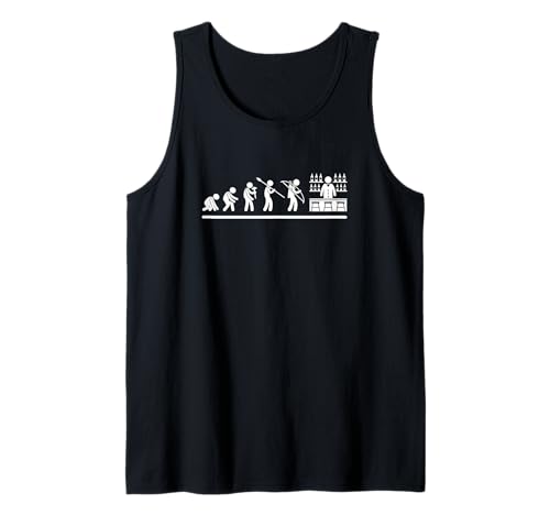 Bartending Evolution Männer Frauen Lustiger Barkeeper Tank Top Bartending Evolution Männer Frauen Lustiger Barkeeper Tank Top von Bartender Accessories And Bar Tending Designs
