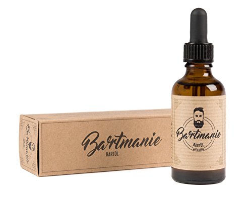 Bartmanie Bartöl für Männer (50ml), Classic Bartpflege-Öl für gesundes Bartwachstum & weichen Bart, Made in Germany, gegen Juckreiz & empfindliche Haut, von Venize von Bartmanie