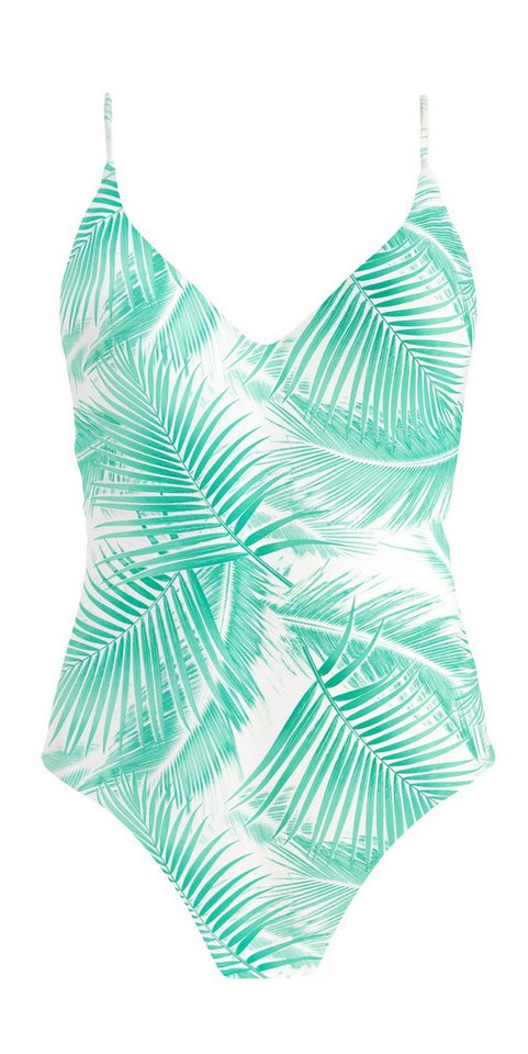 Barts Badeanzug BARTS Badeanzug Palmsy Plunge One Piece mit Palmblattprint von Barts