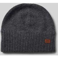 Barts Beanie mit Label-Applikation Modell 'LACKE' in Anthrazit, Größe 1 von Barts