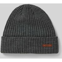 Barts Beanie mit Label-Detail Modell 'WILBERT' in Anthrazit, Größe 1 von Barts