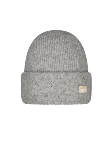 Barts Damen Beanie Strickmütze Sunnybird gestrickte Wintermütze mit Umschlag 3626 Heather Grey 02 von Barts