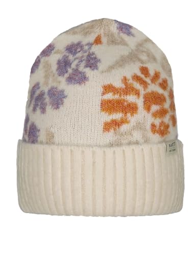 Barts Damen Beanie Vinne Strickmütze mit Blumenmuster 1748 Cream 10 von Barts