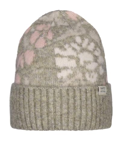 Barts Damen Beanie Vinne Strickmütze mit Blumenmuster 1748 Light Pistache 15 von Barts