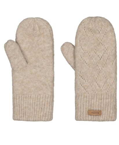 Barts Damen Strickfäustlinge Bridgey gefütterte Winter-Handschuhe 0259 Light Brown 24 von Barts